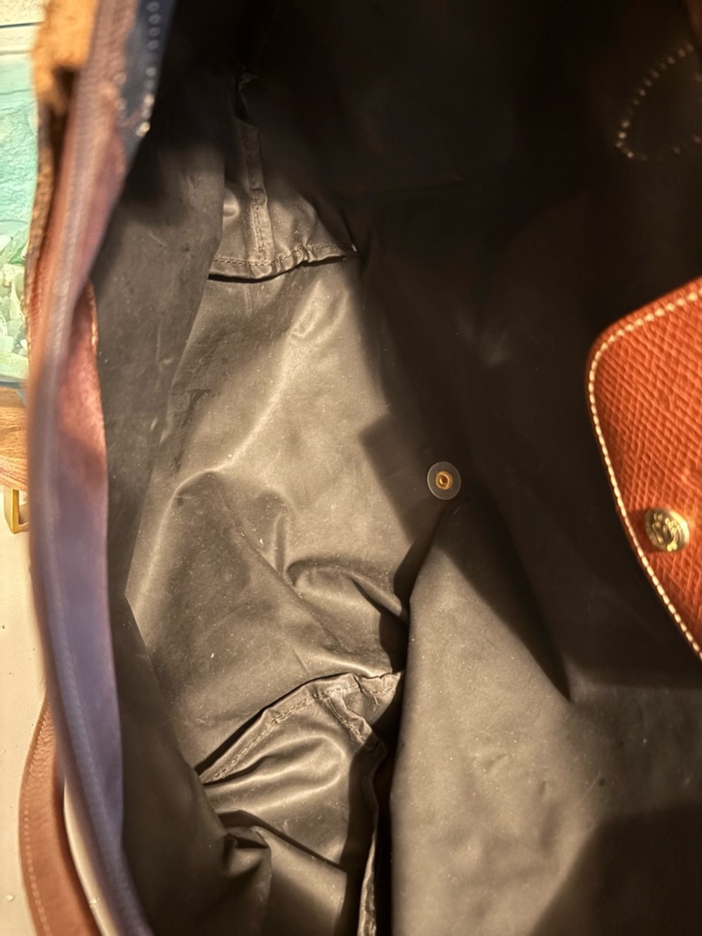 Longchamp Brown and Tan Le Pliage Large Tote - Picture 5 of 9